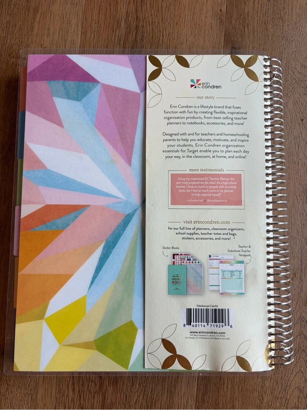 Erin Condren 12-month Teacher Planner